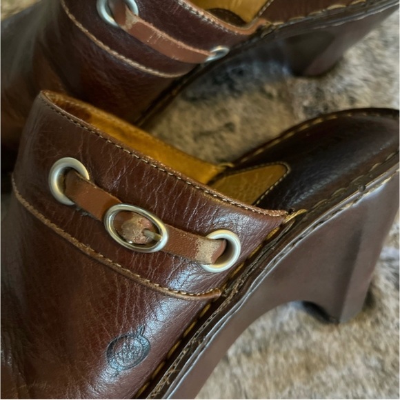 Born B.O.C. Women's Classic Clogs 3.5" heel, Brown Leather Size 8.5 EUC Y2K - Picture 11 of 12